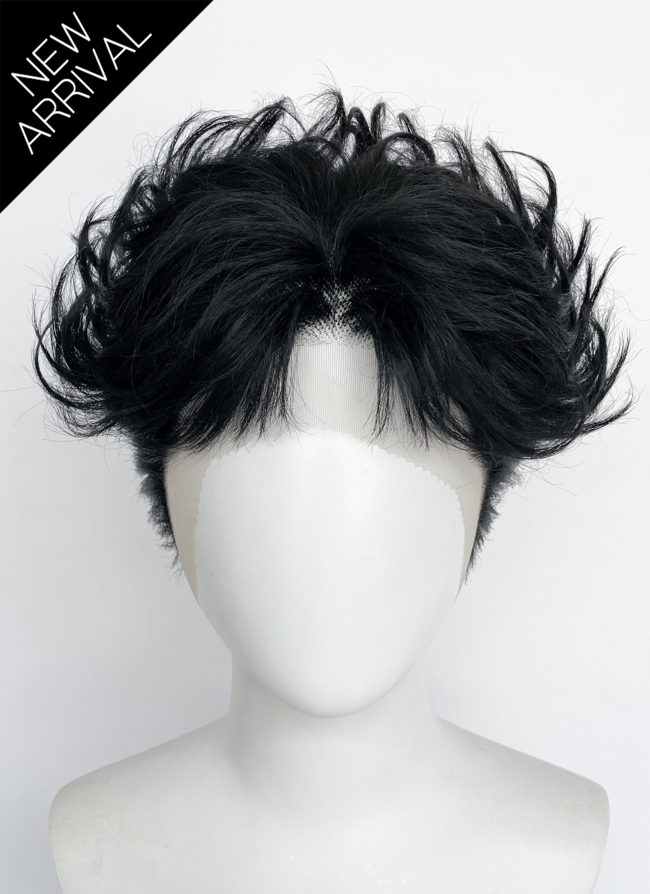 DAN DA DAN Ken Takakura Okarun Black Wavy Lace Front Synthetic Men's Wig LF8063