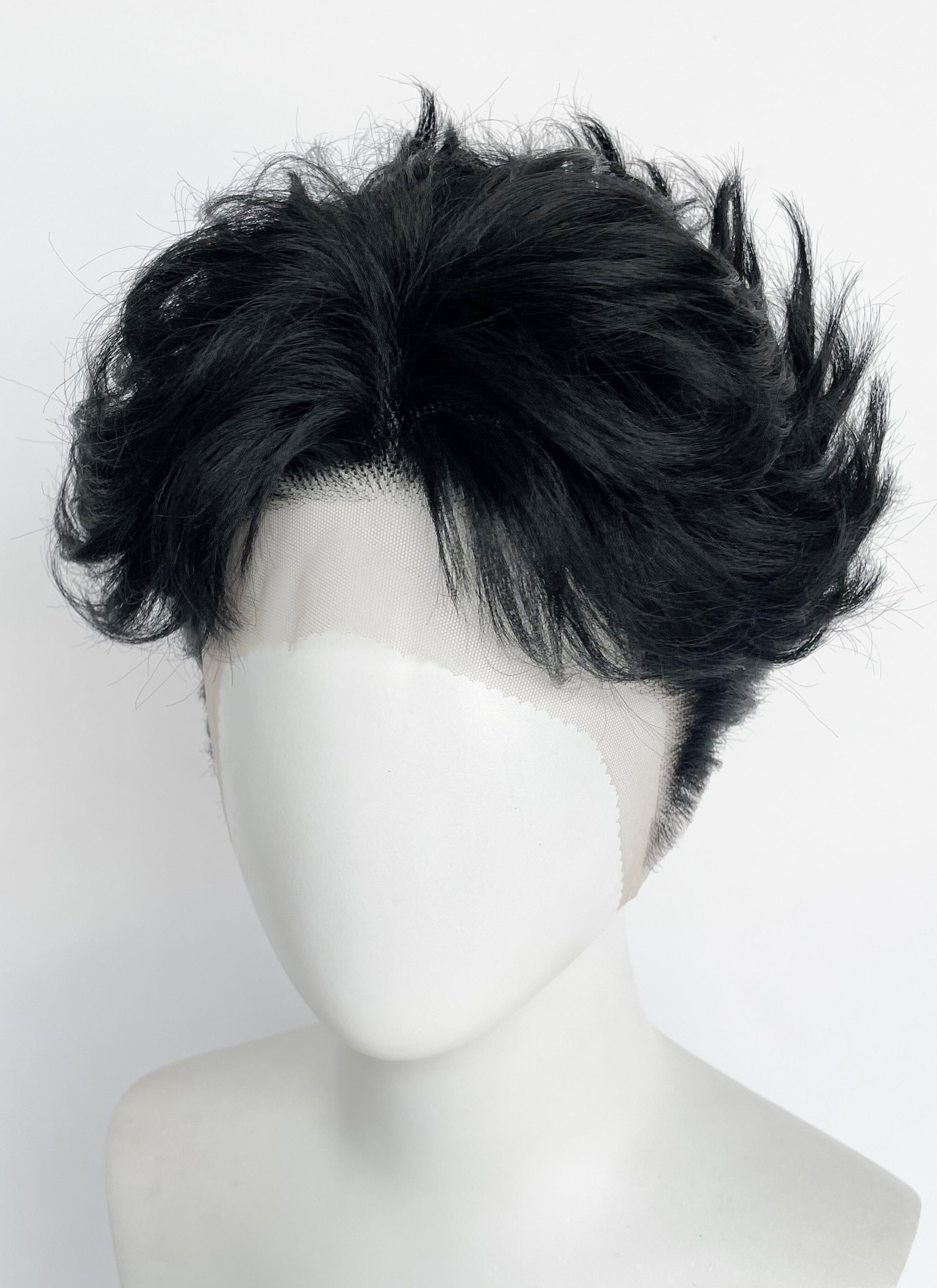 DAN DA DAN Ken Takakura Okarun Black Wavy Lace Front Synthetic Men's Wig LF8063