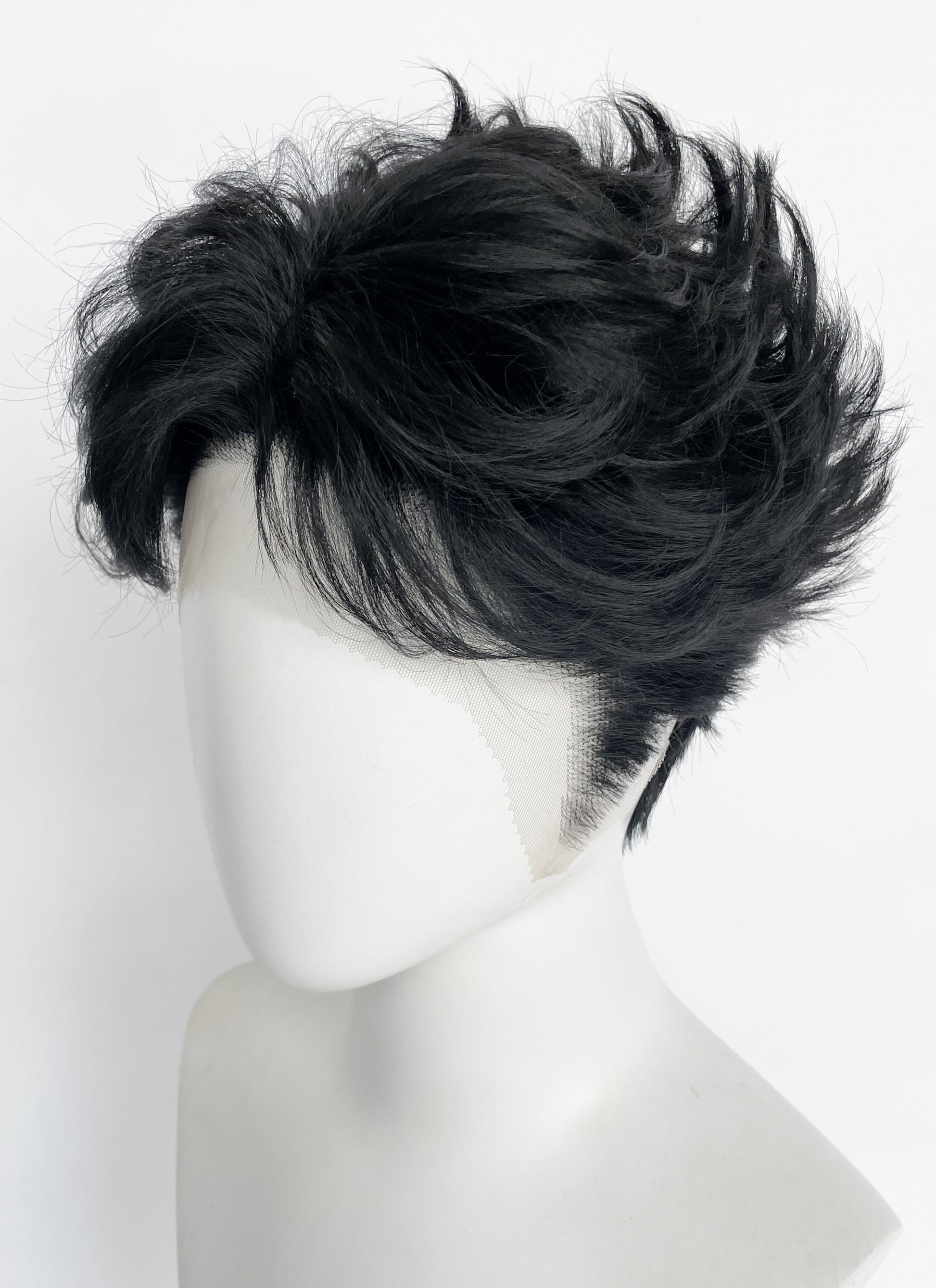 DAN DA DAN Ken Takakura Okarun Black Wavy Lace Front Synthetic Men's Wig LF8063