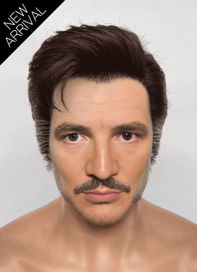 The Fantastic Four Mister Fantastic Reed Richards Black Mixed Silver Grey Straight Lace Front Synthetic Men's Wig LF8072