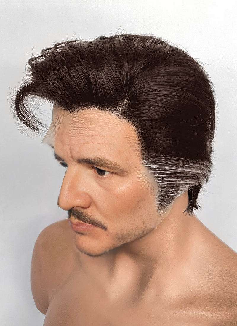 The Fantastic Four Mister Fantastic Reed Richards Black Mixed Silver Grey Straight Lace Front Synthetic Men's Wig LF8072