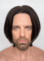 The New Avengers Thunderbolts Bucky Barnes Brunette Straight Lace Front Synthetic Men's Wig LF8080