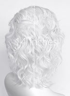 White Wavy Lace Front Synthetic Men's Wig LF8083