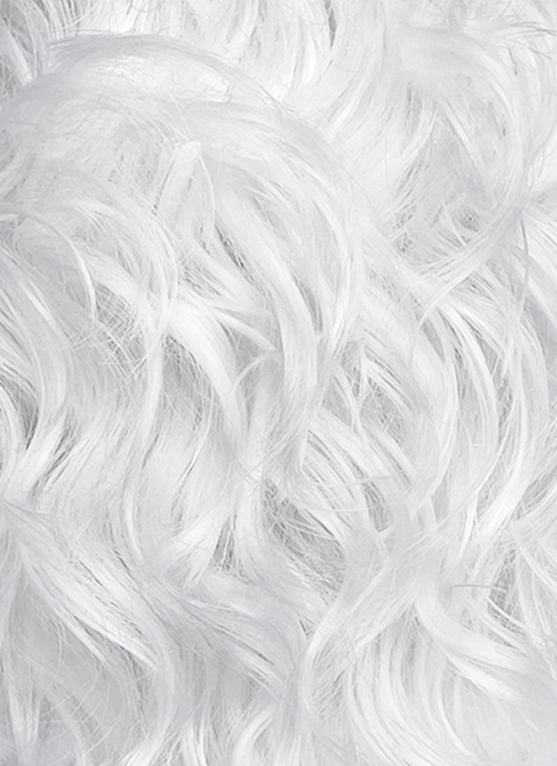 White Wavy Lace Front Synthetic Men's Wig LF8083