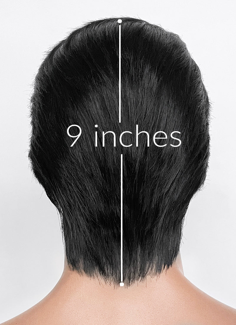 Black And White Straight Lace Front Synthetic Men's Wig LF8084
