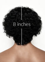 Frankenstein 2025 Victor Frankenstein Black Curly Lace Front Synthetic Men's Wig LF8088