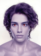 Critical Role The Mighty Nein Mollymauk Tealeaf Purple Wavy Lace Front Synthetic Men's Wig LF8094