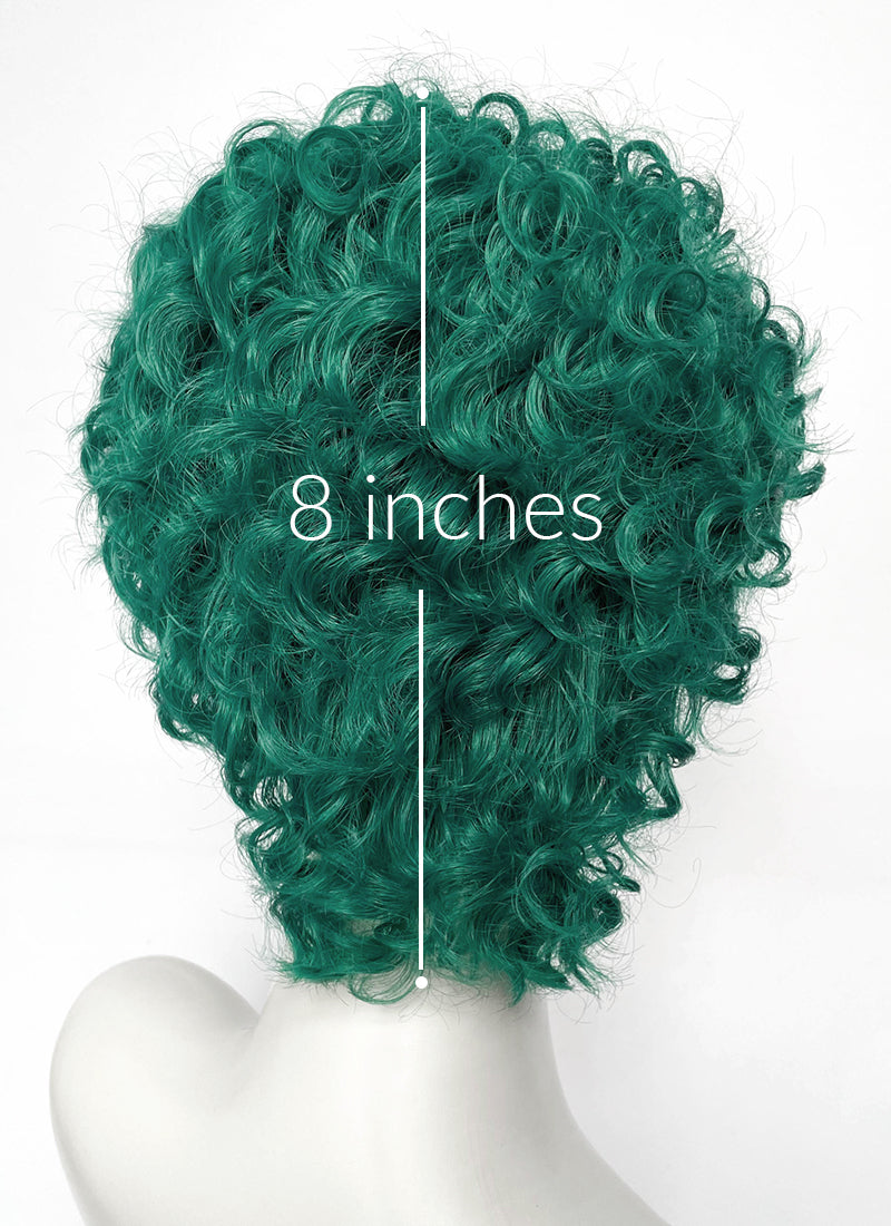 Green Curly Lace Front Synthetic Men's Wig LF8100A