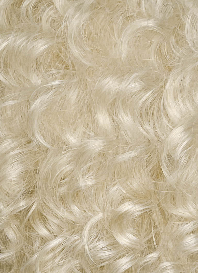 Ash Blonde Curly Lace Front Synthetic Men's Wig LF8100