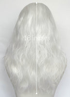 Resident Evil Selena Corey/Zombie Singer White Wavy Lace Front Synthetic Hair Wig LF8112