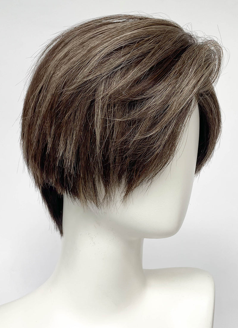 Resident Evil Requiem Leon S. Kennedy Brunette Blonde Straight Lace Front Synthetic Men's Wig LF8116