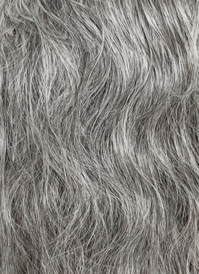 Resident Evil Lord Heisenberg Grey Mixed Black Wavy Lace Front Synthetic Men's Wig LF8120