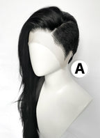 Long Lace Front Wig with Shaved Side - 3 Styles Available | Multiple Colors | Free 2 Wig Caps Included LF8126