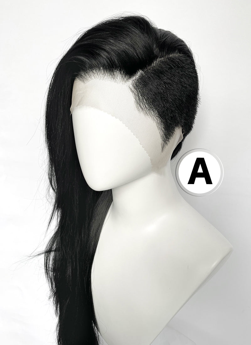 Long Lace Front Wig with Shaved Side - 3 Styles Available | Multiple Colors | Free 2 Wig Caps Included LF8126