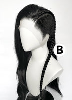 Long Lace Front Wig with Shaved Side - 3 Styles Available | Multiple Colors | Free 2 Wig Caps Included LF8126