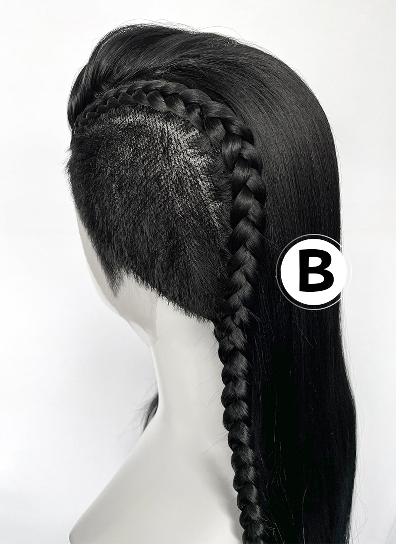 Long Lace Front Wig with Shaved Side - 3 Styles Available | Multiple Colors | Free 2 Wig Caps Included LF8126