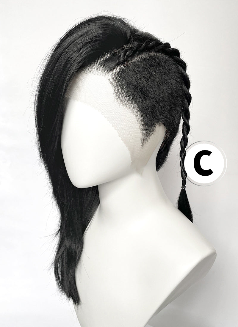 Long Lace Front Wig with Shaved Side - 3 Styles Available | Multiple Colors | Free 2 Wig Caps Included LF8126
