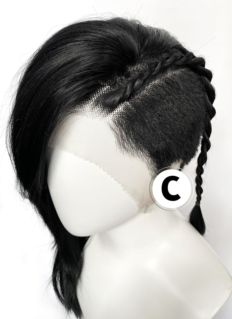 Long Lace Front Wig with Shaved Side - 3 Styles Available | Multiple Colors | Free 2 Wig Caps Included LF8126