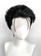 Black Straight Lace Front Synthetic Men's Wig LF8131
