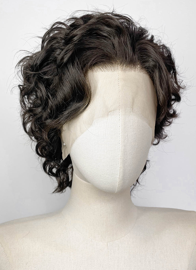House of Dragon Prince Jacaerys Velaryon Brunette Curly Lace Front Synthetic Men's Wig LF8140