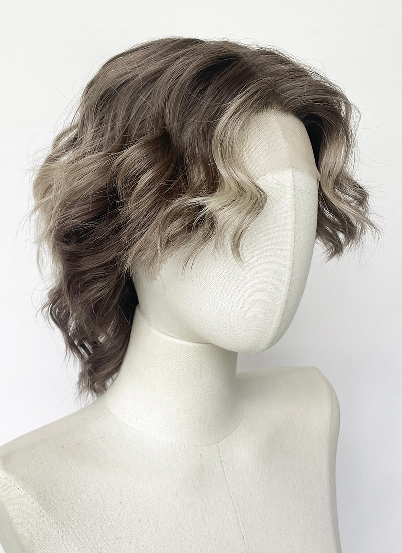 Brown Mixed Blonde Wavy Lace Front Synthetic Wig LFCS273
