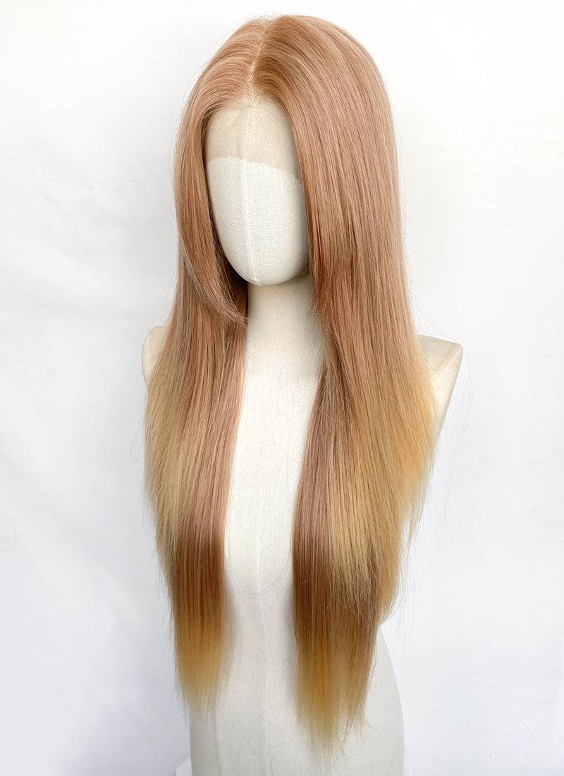 Mixed Blonde Straight 13" x 6" Lace Top Synthetic Hair Wig LFCS303