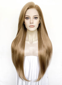Medium Blonde Straight Lace Front Synthetic Wig LFK5575