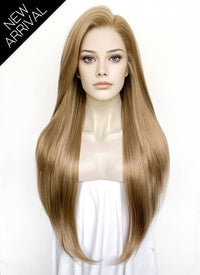 Medium Blonde Straight Lace Front Synthetic Wig LFK5575