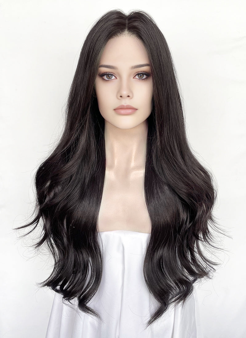 Dark Brown Wavy Lace Front Synthetic Hair Wig LFK5580