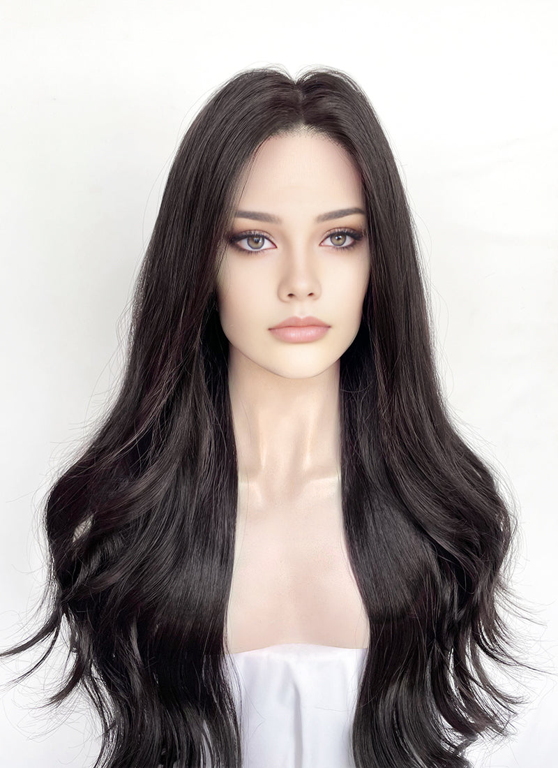 Dark Brown Wavy Lace Front Synthetic Hair Wig LFK5580