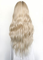 Blonde With Dark Roots Wavy 13" x 6" Lace Top Kanekalon Synthetic Hair Wig LFS053