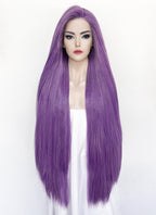 KPop Demon Hunters Rumi Pastel Purple Braided Lace Front Synthetic Wig LF2515