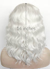 Pure White Wavy Lace Front Synthetic Wig LW4053
