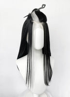 Critical Role Laudna Black And White Single Money Piece Straight Lace Front Synthetic Hair Wig LW4059