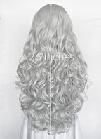 Silver Grey Wavy Lace Front Synthetic Hair Wig LW4067