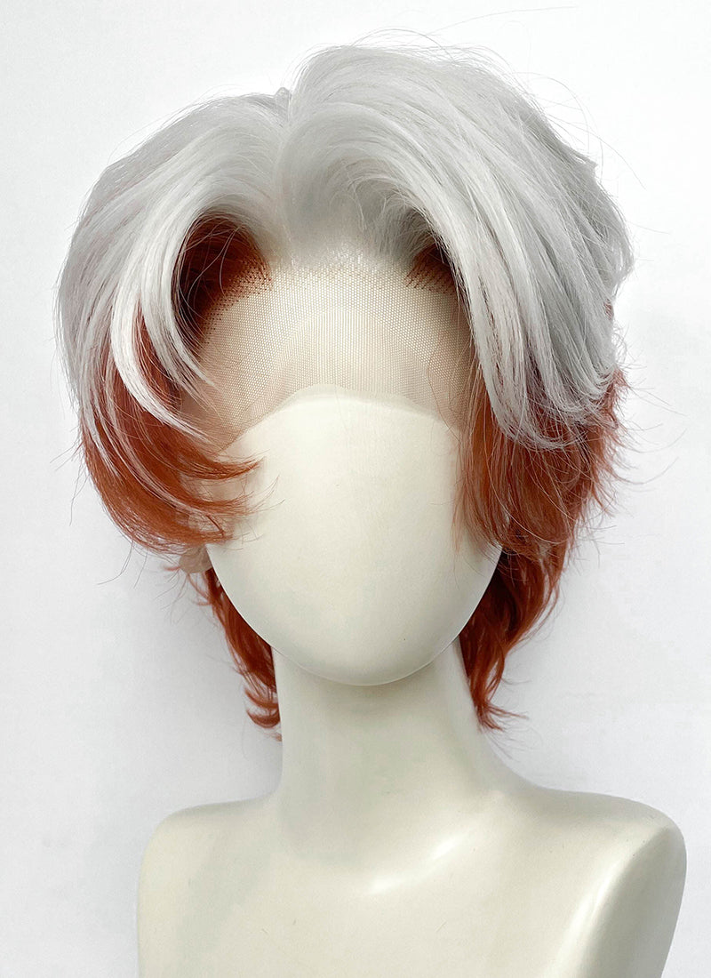 X-Men 97 Rogue Silver White Mixed Ginger Wavy Lace Front Synthetic Men's Wig LW4132B
