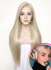 Pastel Ash Blonde Straight Lace Front Synthetic Wig LW780
