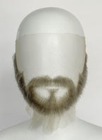 Handmade HD Lace Realistic Sage Grey Beard and Moustache Facial Hair Set MB002