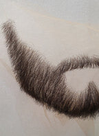 Baldur's Gate 3 Gale Handmade HD Lace Realistic Brown Beard and Moustache Facial Hair Set MB004