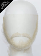 The Witcher 3 Geralt of Rivia Handmade HD Lace Realistic Platinum Blonde Beard and Moustache Facial Hair Set MB011