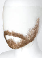 Handmade HD Lace Realistic Brown Beard and Moustache Facial Hair Set MB012
