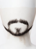 Marvel Doctor Strange Handmade HD Lace Realistic Natural Black Extended Goatee Beard and Moustache Facial Hair Set MB017