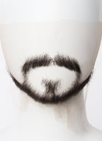 Marvel Doctor Strange Handmade HD Lace Realistic Natural Black Extended Goatee Beard and Moustache Facial Hair Set MB017