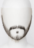 Hannibal Will Graham Handmade HD Lace Realistic Natural Black Long Stubble Beard and Moustache Facial Hair Set MB023