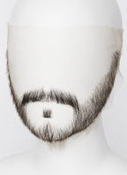 Hannibal Will Graham Handmade HD Lace Realistic Natural Black Long Stubble Beard and Moustache Facial Hair Set MB023