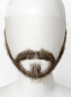 Clair Obscur: Expedition 33 Gustave Handmade HD Lace Realistic Greenish Brown Long Stubble Beard and Moustache Facial Hair Set MB026