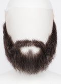 Handmade HD Lace Realistic Brown Mixed Grey Full Beard and Moustache Facial Hair Set MB035