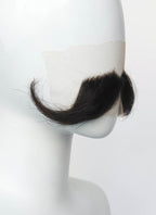 One Piece Gol D. Roger Handmade HD Lace Realistic Dark Brown Handlebar Beard and Moustache Facial Hair Set MB040