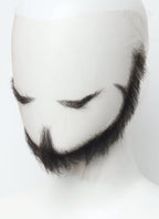 One Piece Dracule Mihawk Handmade HD Lace Realistic Black Beard and Moustache Facial Hair Set MB054