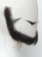 One Piece Dracule Mihawk Handmade HD Lace Realistic Black Beard and Moustache Facial Hair Set MB054